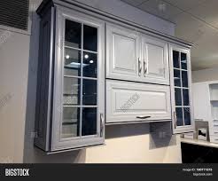 kitchen cabinet glass image & photo