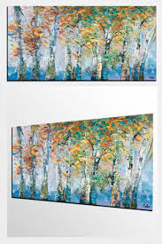 Birch Tree Wall Art Canvas Abstract Painting Birch Tree Landscape Wall Art Custom Canvas Painting Original Painting In 2020 Canvas Paintings For Sale Original Paintings Abstract Art For Sale