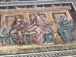 Menander S Synaristosai Women At Breakfast Source Zeugma Archaeological Project Ancient Paintings Roman Mosaic Roman History
