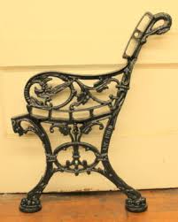 Antique jl mott jw fiske coalbrookdale cast iron garden bench with fern pattern. Charleston Battery Bench
