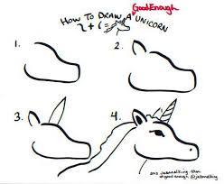 How To Draw A Good Enough Unicorn Head Tutorial Image By Jeannel King Unicorn Drawing Unicorn Coloring Pages Easy Cartoon Drawings