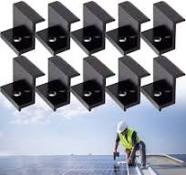Versatile PV Solar Panel End Clamp Aluminum Mounting Accessories (10pcs)