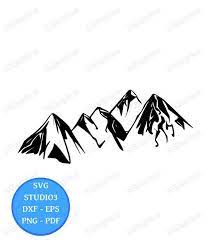 Mountain Range Svg Landscape Scenery Clipart Png Eps Pdf Cricut Studio3 Cricut Silhouette 0139 Clip Art Landscape Scenery Scenery