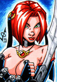BLOODRAYNE Hot Vampire Art Sketch Card Garrett Blair