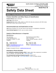 Segmentation of united states (usa) contacts by industry. Safety Data Sheet E H Manualzz