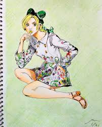 Drew one of my favorite pieces of Araki art, aka Jolyne from the Gucci  collab! : r/StardustCrusaders