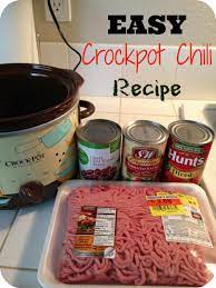 5 Ingredient Crockpot Chili Recipe Temecula Qponer Blogs Crockpot Chili Chili Recipe Crockpot Pot Recipes