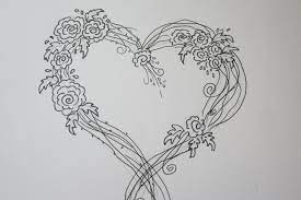 To see more check out www.lovekarladesigns.com! Amazing Easy Rose Drawing With A Heart Drawing Tutorial Roses Drawing Flower Drawing Heart Drawing