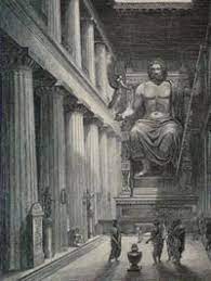 Lageplan des heiligtums von olympia. Die Zeus Statue In Olympia
