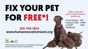For this reason, services are limited to individuals enrolled in public assistance programs. Specials And Discounts Humane Society Of Greater Miami Humane Society Of Miami