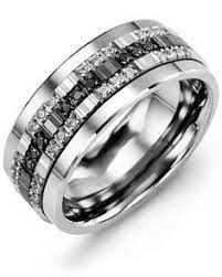 Mens Black White Trio Diamond Wedding Band Black Diamond Wedding Rings Mens Wedding Rings Black Diamond Wedding Bands