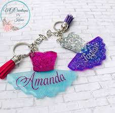 Ballerina Keychain Tutu Keychain Ballerina Keyring Etsy Acrylic Keychains Keychain Monogram Keychain