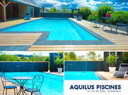 superbe realisation de notre partenaire aquilus a melesse 35 lavieenbleuautrement aquilus piscine decoration exterieur piscine
