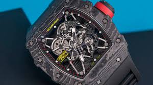 Richard mille tourbillon dragon jackie chan rm057 pembe altın bezel siyah kordon eta. Rm 35 01 Richard Mille Rafael Nadal Review