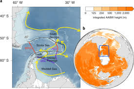 The scotia sea is a sea located at the northern edge of the southern ocean at its boundary with the south atlantic ocean. Stabilization Of Dense Antarctic Water Supply To The Atlantic Ocean Overturning Circulation Nature Climate Change