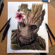 Are you looking for the best images of baby groot drawing? Groot Color Pencil Drawing By Atomiccircus On Deviantart