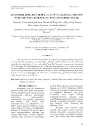 Ternyata, enzim itu merupakan salah satu bentuk protein fungsional di dalam tubuh, lho. Pdf Komposisi Kimia Dan Beberapa Sifat Fungsional Protein Paru Sapi Yang Diekstraksi Dengan Metode Alkali Chemical Composition And Some Functional Properties Of Beef Lung Protein Concentrate Extracted By Alkaline Method