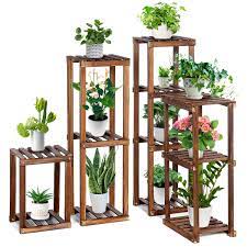 Read our guide on tall indoor floor plants to buy now. Wood Plant Stand Indoor 4 Piece Set 16 27 35 38 Flexible Combination Ta