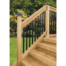 Balusters or pickets are the rail components used to provide infill for deck guardrails. Veranda 10 Pc Aluminum Stair Baluster Kit With 26 Inch Rectangular Balusters Connectors A The Home Depot Canada