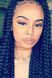 Black And Blue Box Braids Mixed 25 Beautiful Black Women Show Us How To Slay In Jumbo Braids Box Braids Hairstyles Hair Styles Crimped Hair