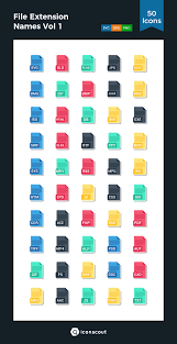 Download File Extension Names Vol 1 Icon Pack Available In Svg Png Icon Fonts File Extension Icon Icon Pack