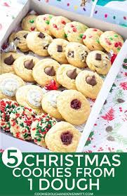 Five Christmas Cookies One Dough Use One Dough To Make An Entire Christmas Cookie Box For Gifts Ad Christmas Cooking Basic Cookies Cookies Recipes Christmas