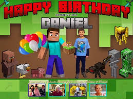If you're looking for more backgrounds then feel free to browse around. Minecraft Theme Tarpaulin Design For Daniel S 10th Birthda Flickr