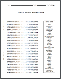 Quickly memorize the terms, phrases and much more. Classic Civilizations Word Search Puzzle History Worksheets Free Printable Word Searches High School World History