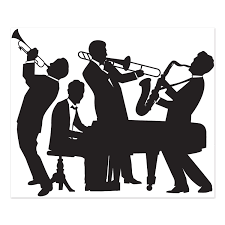 Flapper, jazz theme party decorations, roaring 20s party photo booth props. Case Of 6 Beistle Great 20 S Jazz Band Insta Mural