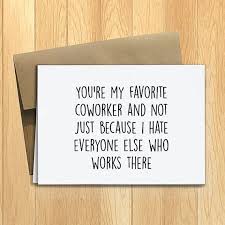 Birthday Card For Coworker Funny Printed Favorite Coworker 5x7 Greeting Card Funny Workplace Birthday Friendship Notecard Funny Valentine Birthday Humor Coworkers Valentines
