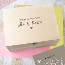 Engraved gifts are a thoughtful present that shows the person you give them to that they are important and that you care. Wooden Engraved Keepsake Box Baby Keepsake Memory Box Unique New Baby Gifts Engraved Gifts For New Parents Newborn Girl Boy Gifts She Is Fierce Buy Online In Mongolia At Mongolia Desertcart Com Productid 95306602