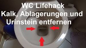 Urinstein entsteht, sobald kalkhaltiges wasser und urin chemisch miteinander reagieren. Hartnackige Kalkflecken Urinstein Entfernen Toilette Wc Klo Reinigen Putzen Essig Und Backpulver Youtube