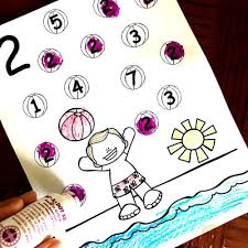 Use the many images as a springboard into writing prompts. Free Preschool Summer Number Recognition Coloring Page Worksheets
