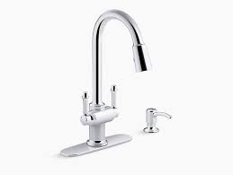 It is designed in such a way that it can bridge the flow of water. K R22869 Sd Thierry 2 Handle Pull Down Kitchen Faucet Kohler