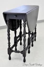 Rare William And Mary Gate Leg Drop Leaf Table Re Finished By Deep South Vintage General Finishes Java G Vintage Drop Leaf Table Drop Leaf Table Leaf Table