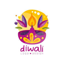 Happy Diwali Logo Design Festival Of Lights Label With Burning Candle Poster Invitation Flyer Greeting Card Vector Ill Happy Diwali Festival Lights Diwali
