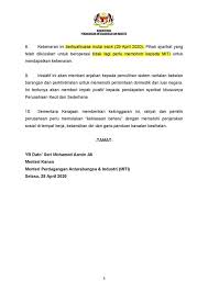 Kementerian perdagangan antarabangsa dan industri (miti) kementerian belia dan sukan (kbs) kementerian pembangunan wanita, keluarga & masyarakat (kpwkm) kementerian air, tanah & sumber asli. 28 4 2020 Miti Announcement Full Industrial Portal Facebook