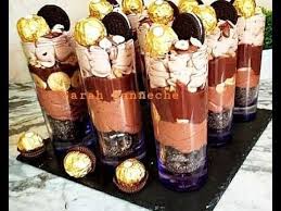 اكواب موس الشوكولاتة و كرام ديسار Les Coupes Ganache Au Chocolat Et La Creme Dessert Youtube In 2020 Desserts Ganache Creme