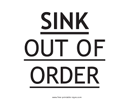 printable sink out of order sign  free