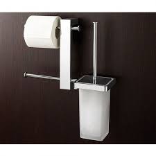 Gedy By Nameeks Bridge Wall Mounted Bathroom Butler With Double Toilet Paper Holder And Toilet Brush In Chrome 7640 13 Projets A Essayer