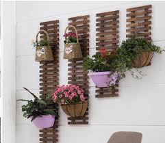Hanging a pot rack from the ceiling helps alleviate storage problems by giving you more space. Buy Online Solid Wood Wall Hanging Flower Shelf Wall Balcony Decoration Wall Antiseptic Wood Hanging Flower Pot Stand Hanging Basket Climbi Alitools