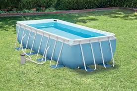 Piscine Intex Prism Rect 4 00x2 00 H 1 00 Bleue Cash Piscines