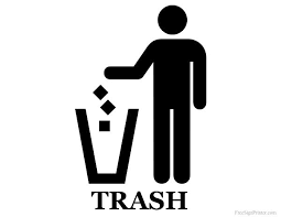 Printable Trash Can Sign Printable Signs Free Pictogram Pictogram Design