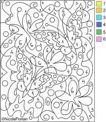 More Color By Number Colorear Por Numeros Pintar Por Numero Dibujos Para Colorear Primavera