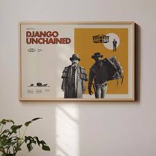 Django Unchained Poster - Quentin Tarantino Midcentury Modern – Sandgrain  Studio