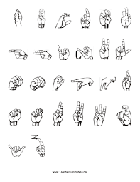 sign language printables