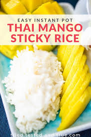 Easy Instant Pot Mango Sticky Rice No Special Ingredients Recipe Mango Sticky Rice Sticky Rice Mango Sticky Rice Recipe