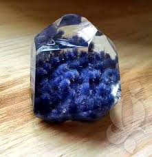 Stunning Quartz With Dumortierite Inclusions From Brazil Geology Geologypage Mineral Geology Page Www Geolo Crystals Crystals Minerals Rocks And Minerals