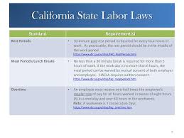 Under california's meal break law, the employer must provide employees with an unpaid meal break for every 5 hours they work. Housing Authority Of The City Of Los Angeles Ppt Download