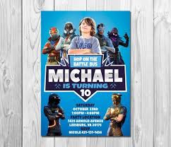 Fortnite Birthday Invitation Fortnite Photo Birthday Invitation Fortnite Birthday Party Inv Photo Birthday Invitations Birthday Invitations Party Invitations